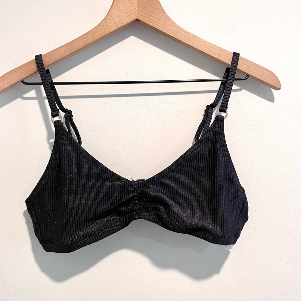 Aerie Beach Babe Shine Rib Voop Bikini Top
